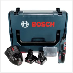 Bosch GRO 12V-35 Akku Rotationswerkzeug 12V + 2x Akku 6,0Ah + L-Boxx + Ladegerät