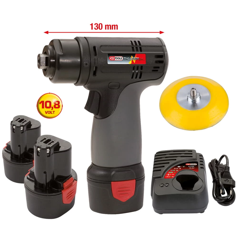 KS Tools Akku-Schleifmaschine, 3.200 U/min 10,8V, Mit 2 Akkus Und 1 Ladegerät 2 KS Tools Akku-Schleifmaschine, 3.200 U/min 10,8V, Mit 2 Akkus Und 1 Ladegerät – Bild 2