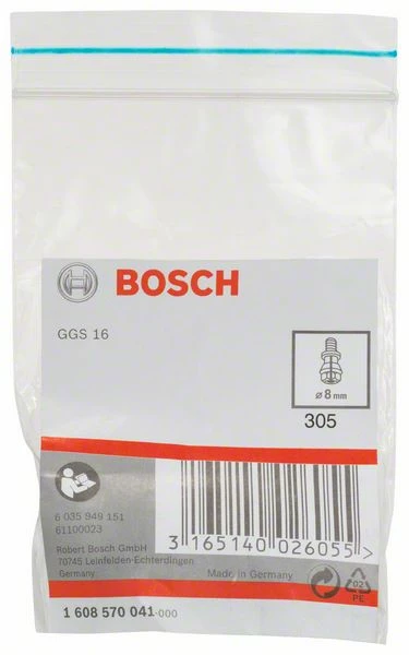 Bosch Spannzange Mit Spannmutter, 8 Mm, Für Bosch-Geradschleifer, Passend Zu GGS 16 (1 608 570 041) 1 Bosch Spannzange Mit Spannmutter, 8 Mm, Für Bosch-Geradschleifer, Passend Zu GGS 16 (1 608 570 041)