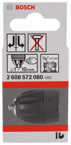 Bosch Schnellspannbohrfutter Bis 10 Mm, D: 1 Bis 10 Mm, A: 3/8 Zoll - 24 (2 608 572 080)
