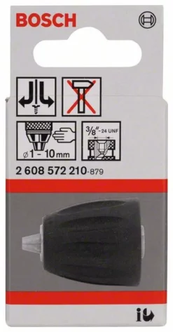 Bosch Schnellspannbohrfutter, 1 Bis 10 Mm, 3/8 Zoll Bis 24 (2 608 572 210)