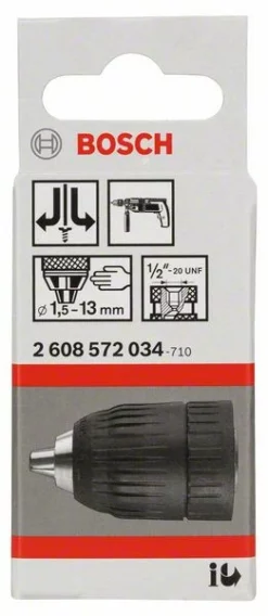 Bosch Schnellspannbohrfutter Bis 13 Mm, 2 Bis 13 Mm, 1/2 Zoll Bis 20 (2 608 572 034)