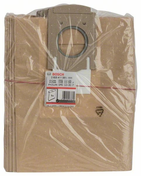 Bosch Papierfilterbeutel, Passend Zu GAS 12-30 F, PAS 11-25, PAS 11-25 F (2 605 411 061) 1 Bosch Papierfilterbeutel, Passend Zu GAS 12-30 F, PAS 11-25, PAS 11-25 F (2 605 411 061)