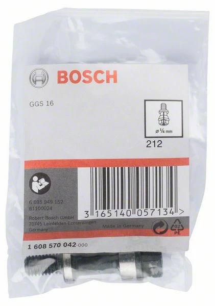 Bosch Spannzange Mit Spannmutter, 1/ Zoll, Für Bosch-Geradschleifer, Passend Zu GGS 16 (1 608 570 042) 1 Bosch Spannzange Mit Spannmutter, 1/ Zoll, Für Bosch-Geradschleifer, Passend Zu GGS 16 (1 608 570 042)