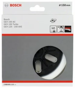 Bosch Schleifteller Weich, 150 Mm, Für GEX 125-150 AVE, GEX 150 AC, GEX 150 (2 608 601 115)