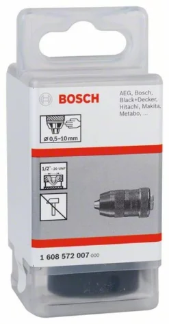 Bosch Schnellspannbohrfutter Bis 10 Mm, 0,5 Bis 10 Mm, 1/2 Zoll Bis 20 (1 608 572 007)