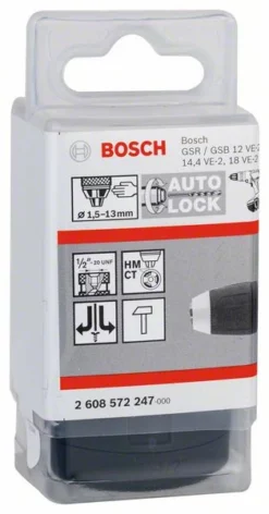 Bosch Schnellspannbohrfutter, 1,5 - 13 Mm, 1/2 Zoll - 20 (2 608 572 247)