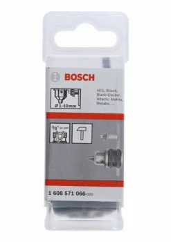 Bosch Zahnkranzbohrfutter Bis 10mm, 1 - 10mm, 3/8Zoll - 24, Für Bohr-,Akkubohrmaschine (1 608 571 066)