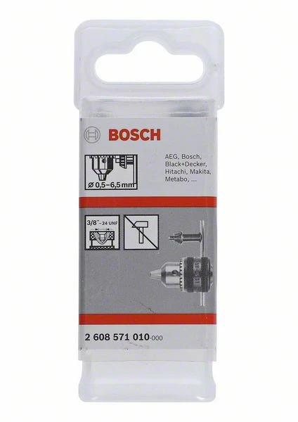 Bosch Zahnkranzbohrfutter Bis 10 Mm, 0,5 - 6,5 Mm, 3/8 Zoll - 24 (2 608 571 010) 1 Bosch Zahnkranzbohrfutter Bis 10 Mm, 0,5 - 6,5 Mm, 3/8 Zoll - 24 (2 608 571 010)