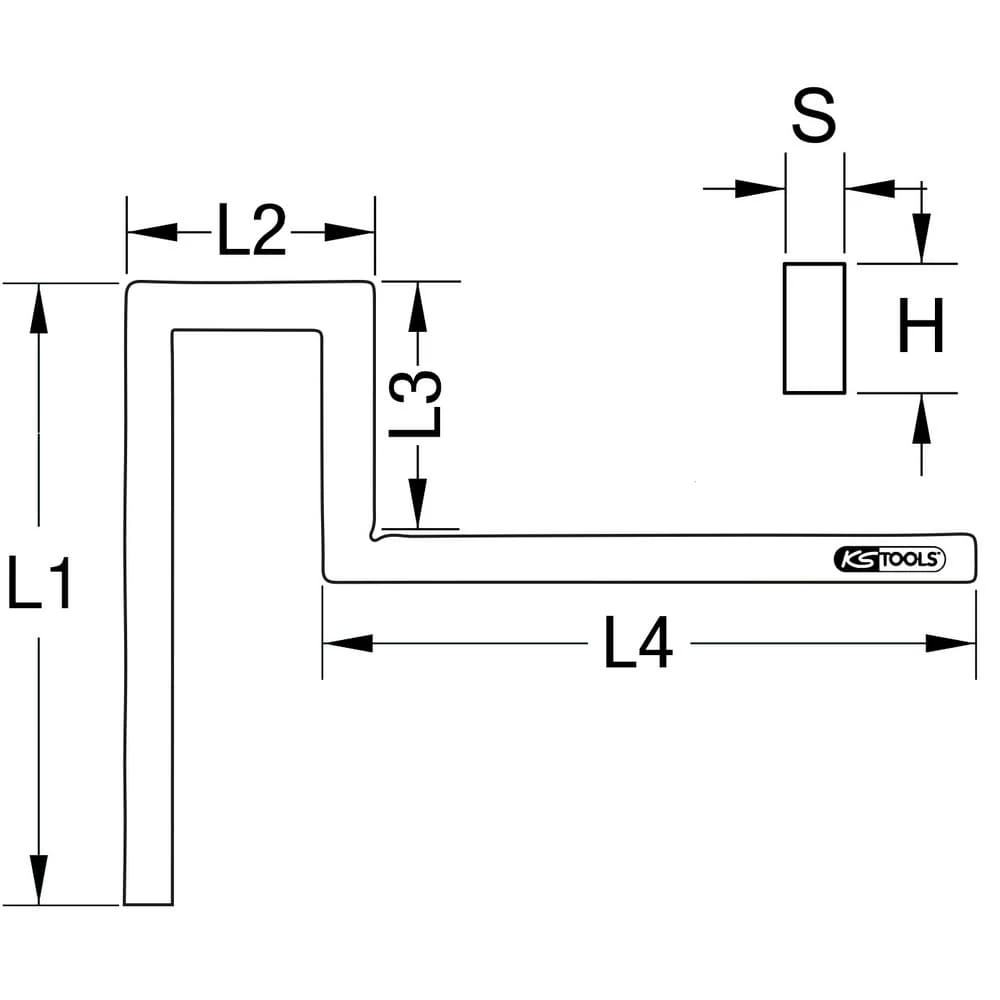 KS Tools Flanschenwinkel, 800 Mm 2 KS Tools Flanschenwinkel, 800 Mm – Bild 2